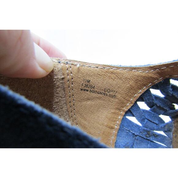 Born Womens Size 11 M Blue Suede Zip Ankle Fashion Boots Bootie - Picture 10 of 11